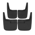 2015-2018 Ford F-150 Black ABS Front & Rear Mud Flap Splash Guards (Models without OEM Wheel Lip Moldings)