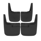 2015-2018 Ford F-150 Black ABS Front & Rear Mud Flap Splash Guards (Models without OEM Wheel Lip Moldings)