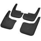 2015-2018 Ford F-150 Black ABS Front & Rear Mud Flap Splash Guards (Models with OEM Wheel Lip Moldings)