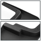 2015-2018 Ford F-150 Black ABS Front & Rear Mud Flap Splash Guards (Models with OEM Wheel Lip Moldings)