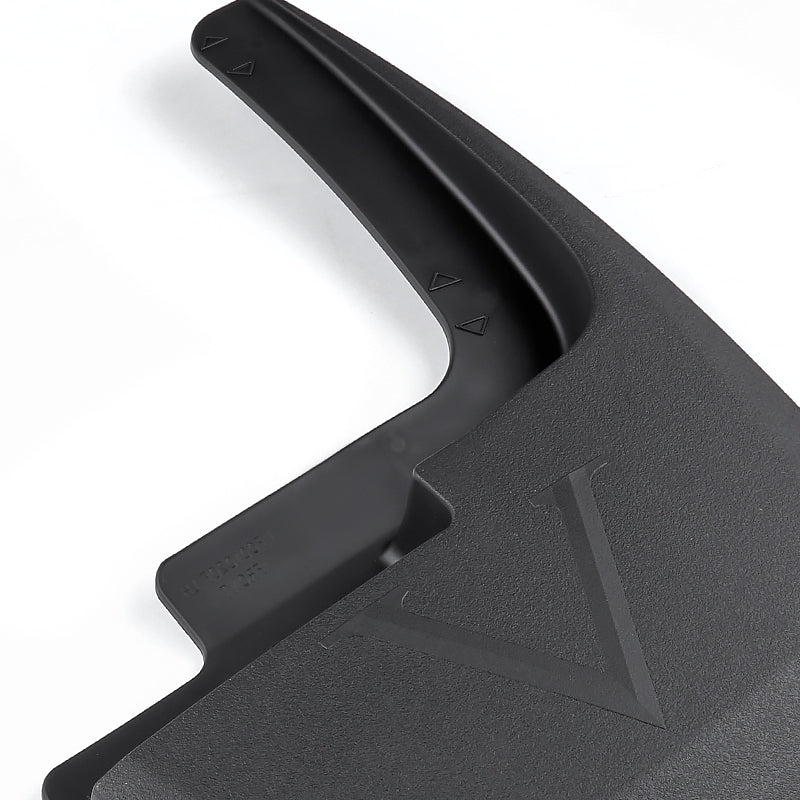 2015-2018 Ford F-150 Black ABS Front & Rear Mud Flap Splash Guards (Models with OEM Wheel Lip Moldings)