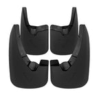 2009-2018 Dodge RAM 1500 / 2019-2021 Dodge RAM Classic / 2010-2018 RAM 2500 3500 Black ABS Front & Rear Mud Flap Splash Guards (Models without OEM Wheel Lip Moldings)