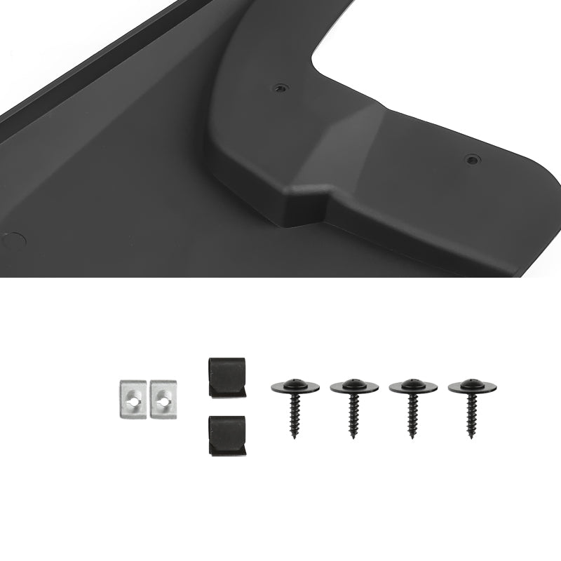 2009-2018 Dodge RAM 1500 / 2019-2021 Dodge RAM Classic / 2010-2018 RAM 2500 3500 Black ABS Front & Rear Mud Flap Splash Guards (Models with OEM Wheel Lip Moldings)