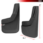 2014-2018 Chevrolet Silverado 1500/2500HD/3500HD ABS Front & Rear Mud Flap Splash Guards (Models without Fender Flares & Single Rear Wheel)