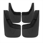 2014-2018 Chevrolet Silverado 1500/2500HD/3500HD ABS Front & Rear Mud Flap Splash Guards (Models without Fender Flares & Single Rear Wheel)