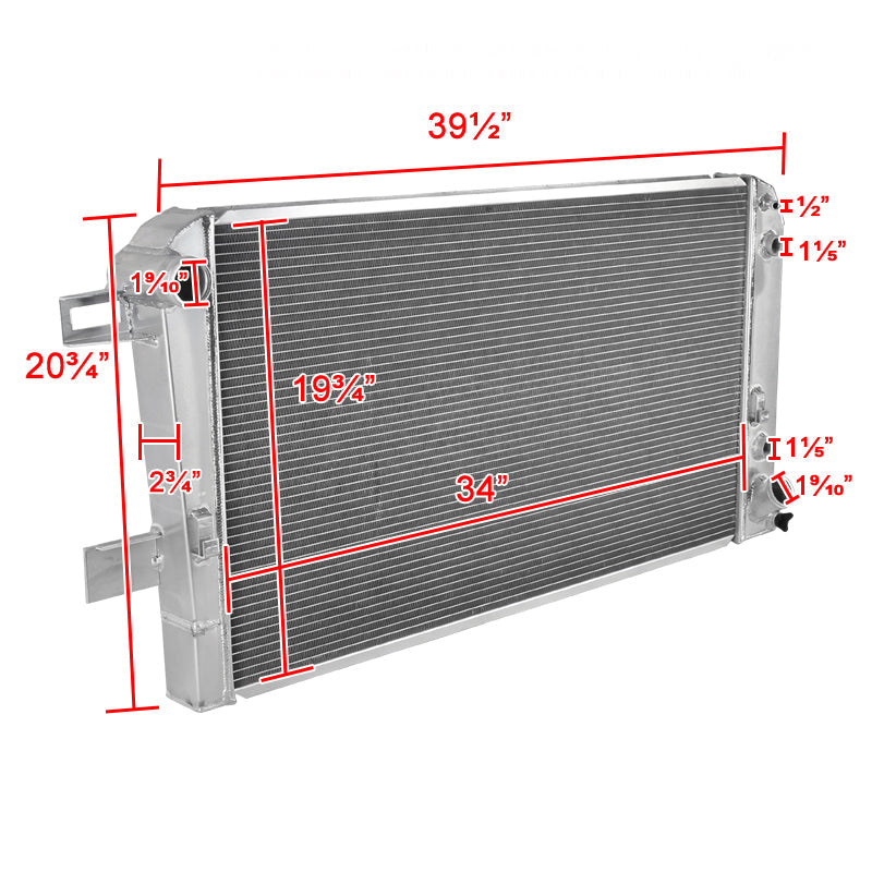 2001-2005 Chevrolet Silverado/GMC Sierra 2500HD 3500HD 6.6L DuraMax 3-Row Aluminum Performance Radiator