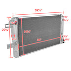 2001-2005 Chevrolet Silverado/GMC Sierra 2500HD 3500HD 6.6L DuraMax 3-Row Aluminum Performance Radiator