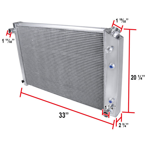 1973-1991 Chevrolet C/K Blazer/Suburban GMC Jimmy Aluminum 3-Row Performance Radiator