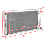 1967-1972 Chevrolet C/K Series C10/C20/K10/K20 Aluminum 3-Row Performance Radiator