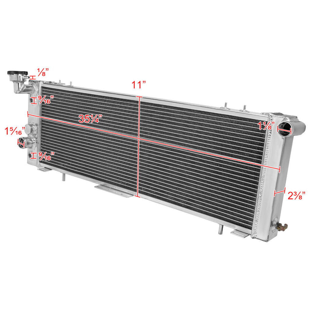 1991-2001 Jeep Cherokee/Comanche 2.5L/4.0L Aluminum 3-Row Performance Radiator