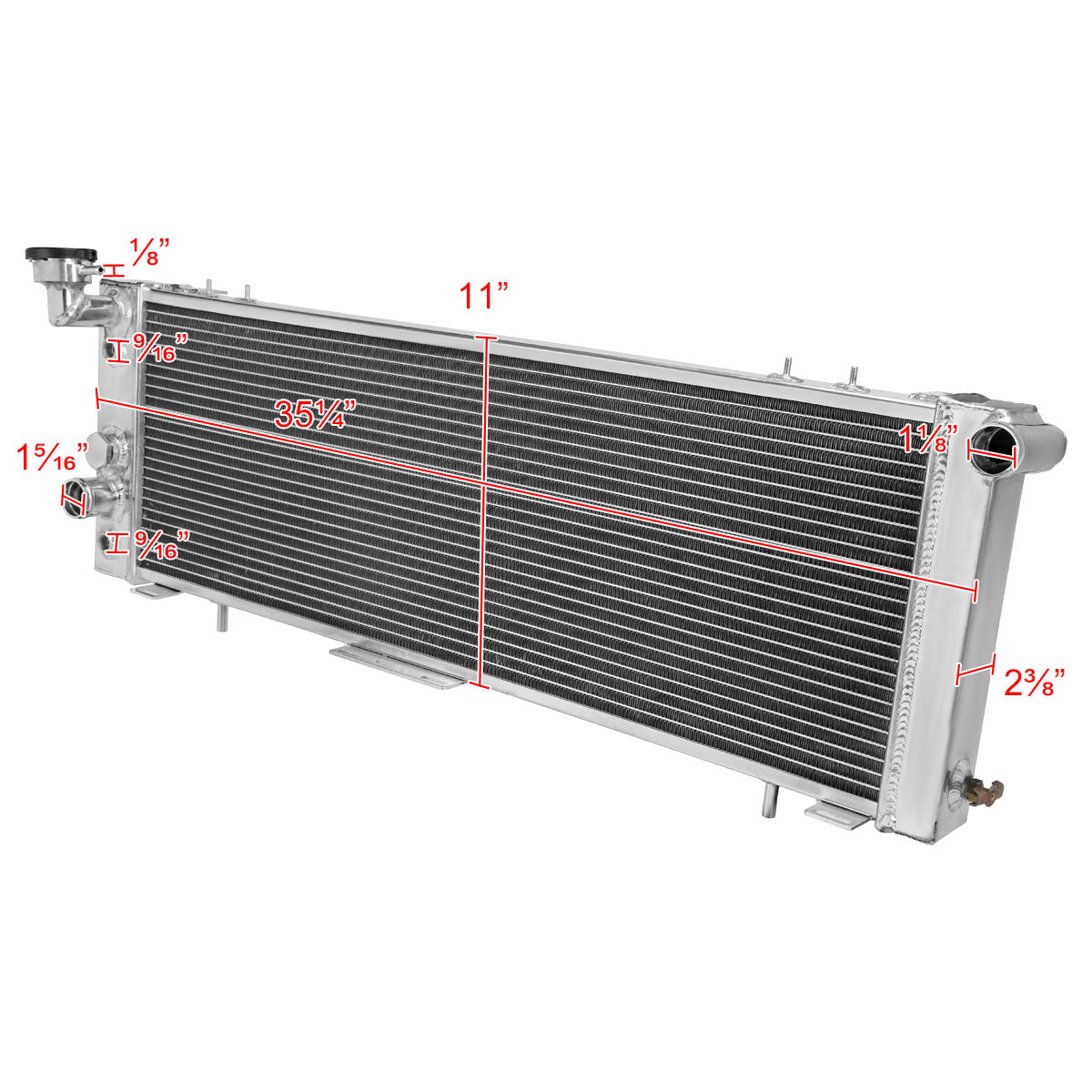 1991-2001 Jeep Cherokee/Comanche 2.5L/4.0L Aluminum 3-Row Performance Radiator