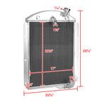 1941-1946 Chevrolet Pickup L6 6CYL Aluminum 3-Row Performance Radiator