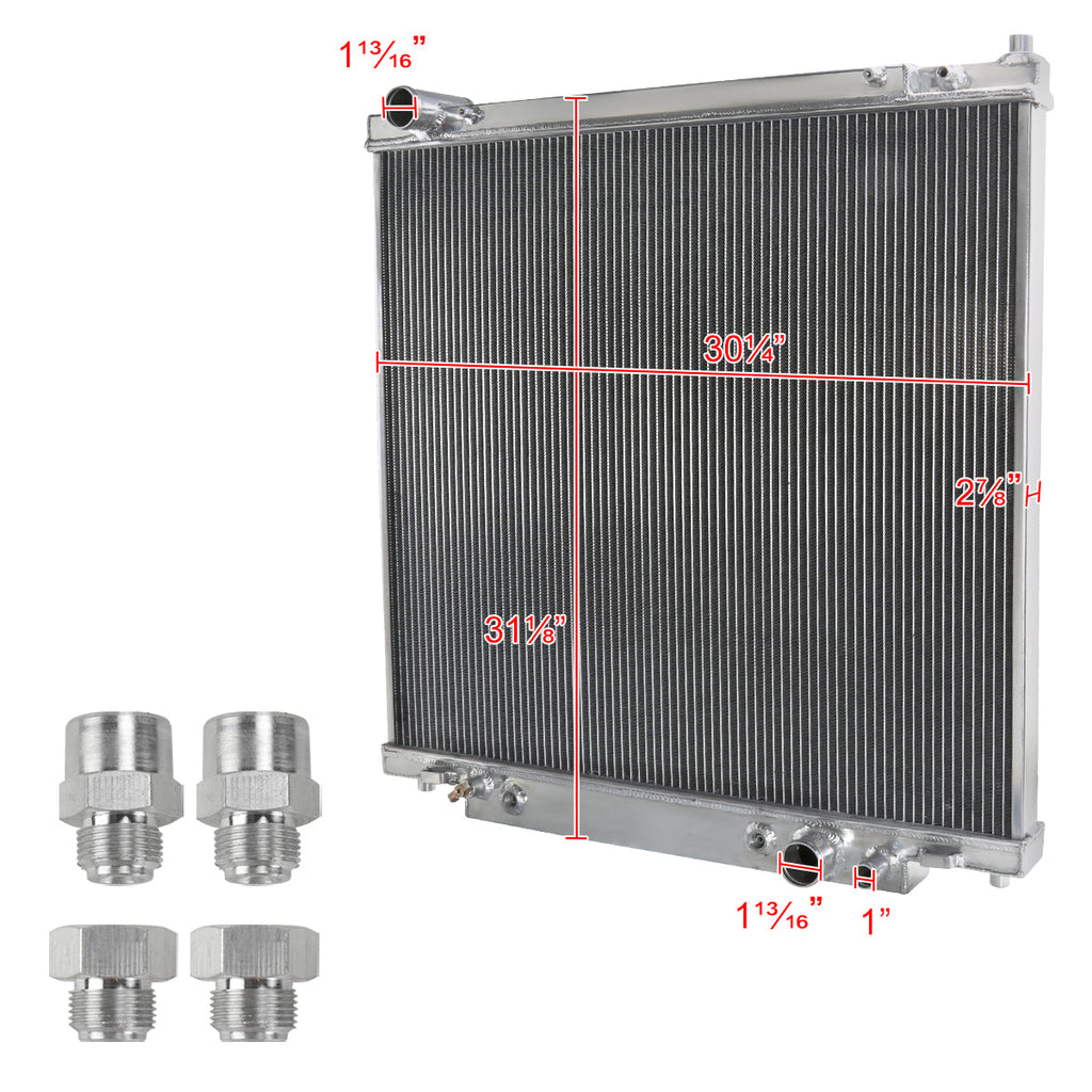 1999-2004 Ford F-250/ F-350/ F-450/ F53 6.8L V10/ 7.3L V8 Diesel 3-Row Aluminum Performance Radiator
