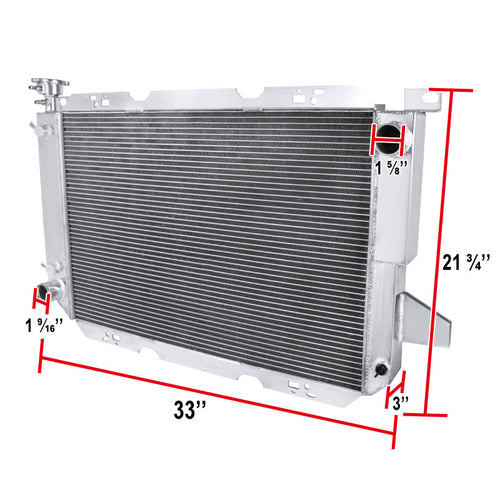 1985-1997 Ford Bronco/F Series V8 Aluminum 3-Row Performance Radiator