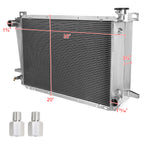 1985-1996 Ford F-150/ F-250/ F-350/ Bronco 4.9L L6 3-Row Aluminum Performance Radiator