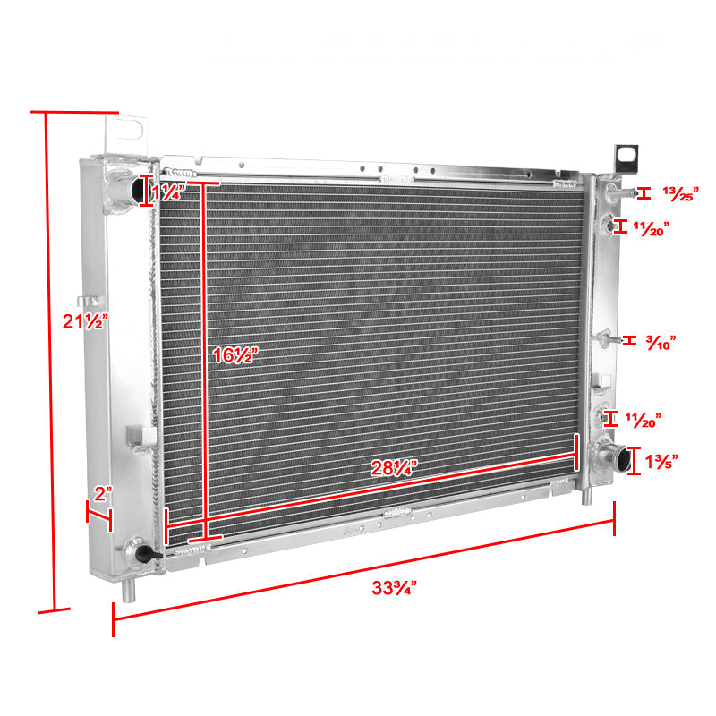 1999-2004 Chevrolet Silverado/GMC Sierra 1500 4.3L V6 Aluminum Single Row Performance Radiator