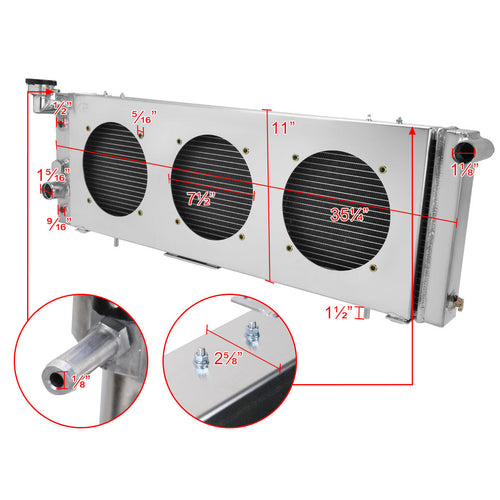 1991-2001 Jeep Cherokee/Comanche 2.5L/4.0L 3 Row Radiator with Fan Shroud