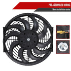 Universal 12 Inch 12V/80W Radiator Cooling Fan Kit
