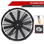 Universal 14 Inch 12V/160W Radiator Cooling Fan Kit