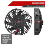 Universal 7 Inch 12V/80W Radiator Cooling Fan Kit