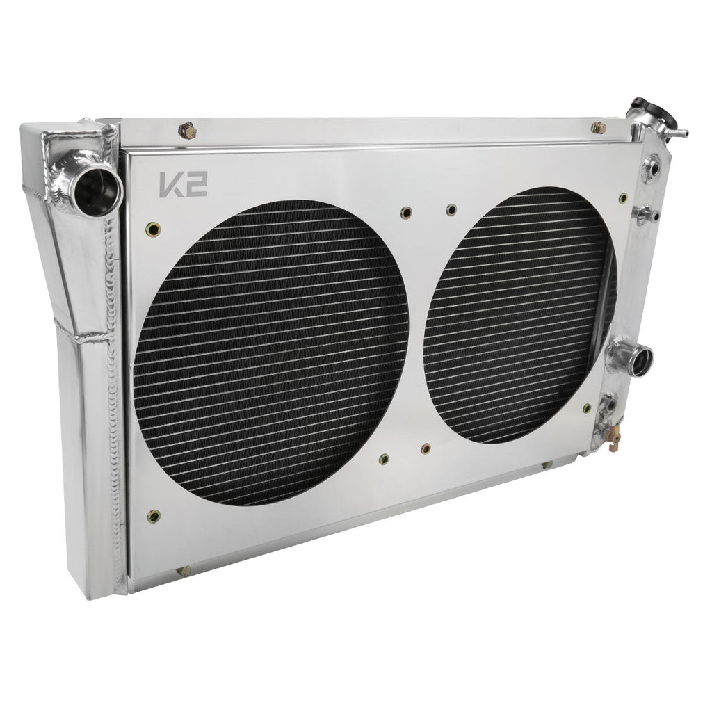 1982-2002 Chevrolet S10/Blazer/Corvette 3 Row Radiator with Dual Fan Shroud Design
