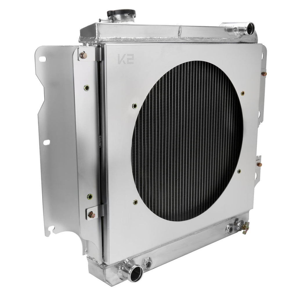 1987-2006 Jeep Wrangler TJ YJ 2.4L/4.2L 3-Row Radiator with Fan Shroud Design