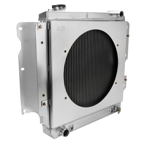 1987-2006 Jeep Wrangler TJ YJ 2.4L/4.2L 3-Row Radiator with Fan Shroud Design