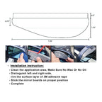 Universal Clear PVC Plastic Side Mirror Visors - 2PC