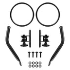 1997-2018 Jeep Wrangler TJ/JK/LJ/JKU Quick Release Black Stainless Steel Round Side Mirrors