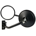 1997-2018 Jeep Wrangler TJ/JK/LJ/JKU Quick Release Black Stainless Steel Round Side Mirrors