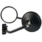 1997-2018 Jeep Wrangler TJ/JK/LJ/JKU Quick Release Black Stainless Steel Round Side Mirrors