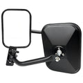 1997-2018 Jeep Wrangler TJ/JK/LJ/JKU Quick Release Black Stainless Steel Square Side Mirrors