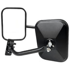1997-2018 Jeep Wrangler TJ/JK/LJ/JKU Quick Release Black Stainless Steel Square Side Mirrors