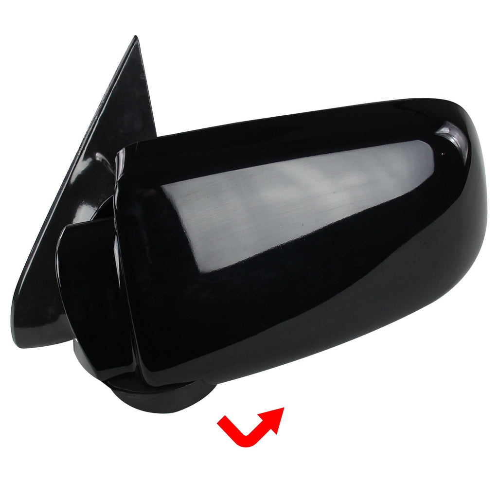 1988-1999 Chevrolet C/K Blazer/Tahoe GMC C10/Yukon Glossy Black Manual Adjustable Side Mirror - Driver Side Only