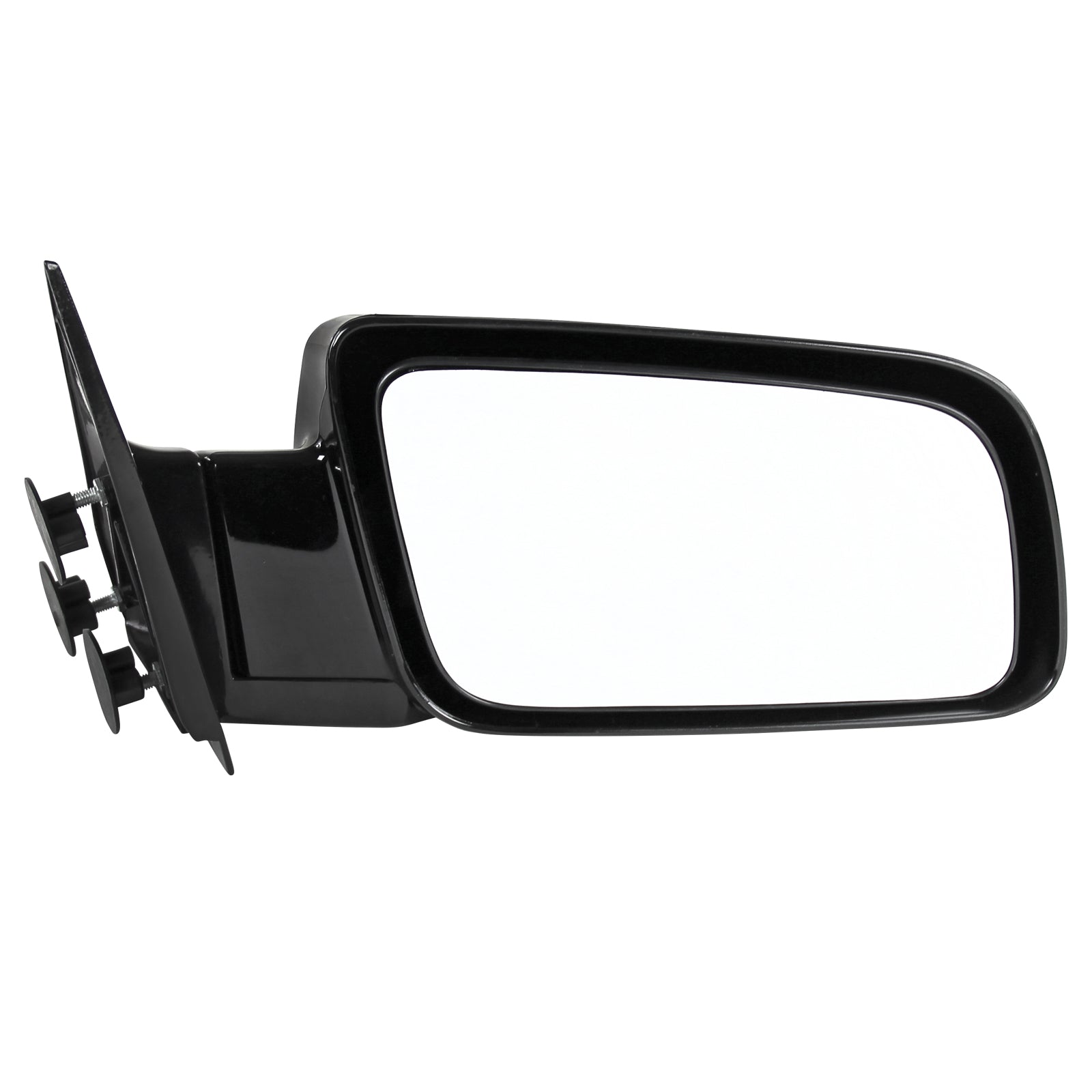 1988-1999 Chevrolet C/K Blazer/Tahoe GMC C10/Yukon Glossy Black Manual Adjustable Side Mirror - Passenger Side Only