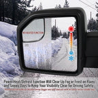 2003-2006 Ford Expedition Matte Black Power Adjustable & Heated Side Mirrors w/ LED Turn Signal Lights