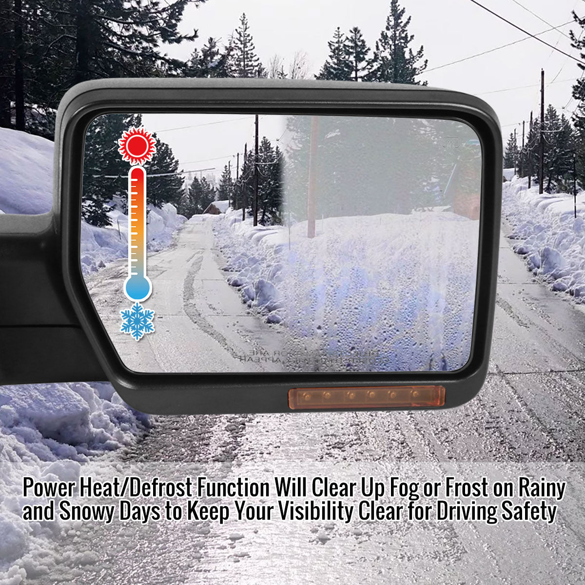 2004-2006 Ford F-150 Black Power Adjustable & Heated Side Mirror w/ LED Turn Signal - Passenger Side Only