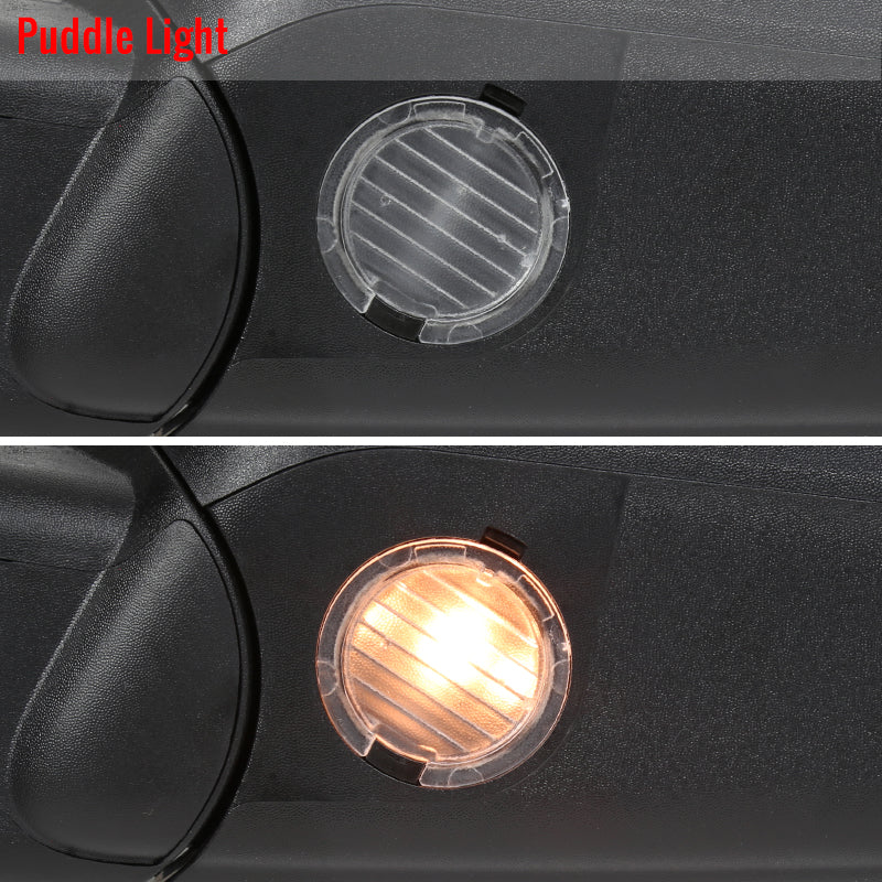 2007-2014 Ford F-150 Black Power Adjustable & Heated Side Mirror w/ LED Amber Turn Signal & Puddle Light - Passenger Side Only