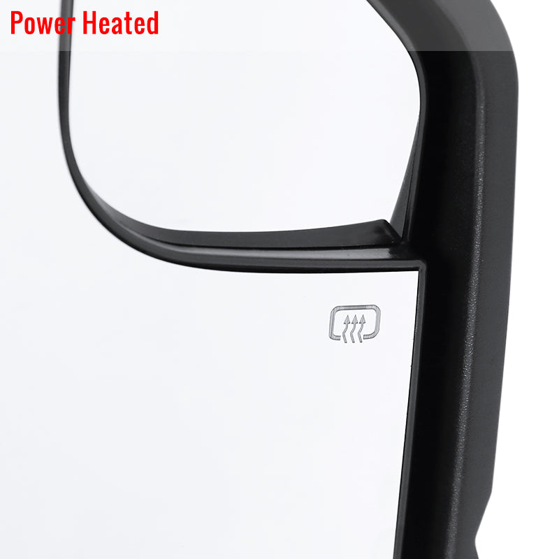 2015-2020 Ford F-150 Chrome Power Adjustable & Heated Side Mirror w/ LED Turn Signal Light - Passenger Side Only