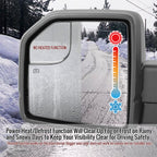 2015-2020 Ford F-150 Black Power Adjustable & Heated Side Mirror w/ LED Turn Signal Light - Driver Side Only