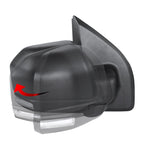 2015-2020 Ford F-150 Black Power Adjustable & Heated Side Mirror w/ LED Turn Signal Light - Passenger Side Only