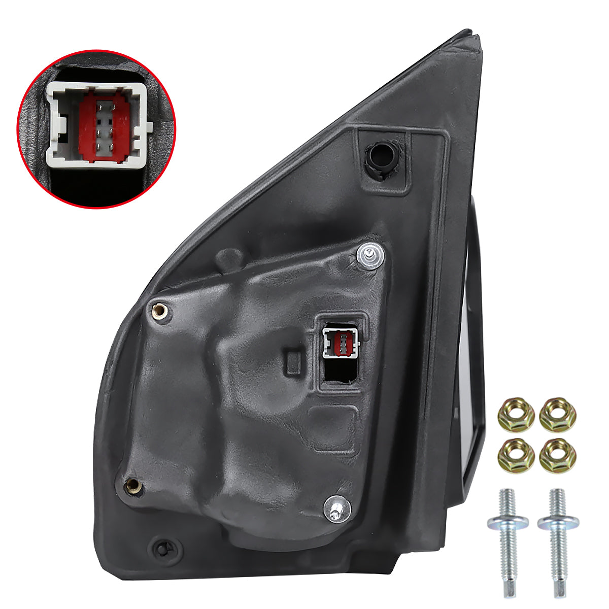 2015-2020 Ford F-150 Black Power Adjustable & Heated Side Mirror w/ LED Turn Signal Light - Passenger Side Only