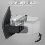 2021-2025 Ford F-150 Chrome Power Adjustable, Manual Fold & Heated Side Mirror - Driver Side Only