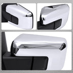 2021-2025 Ford F-150 Chrome Power Adjustable, Manual Fold & Heated Side Mirror - Driver Side Only