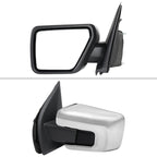 2021-2025 Ford F-150 Chrome Power Adjustable, Manual Fold & Heated Side Mirror - Driver Side Only