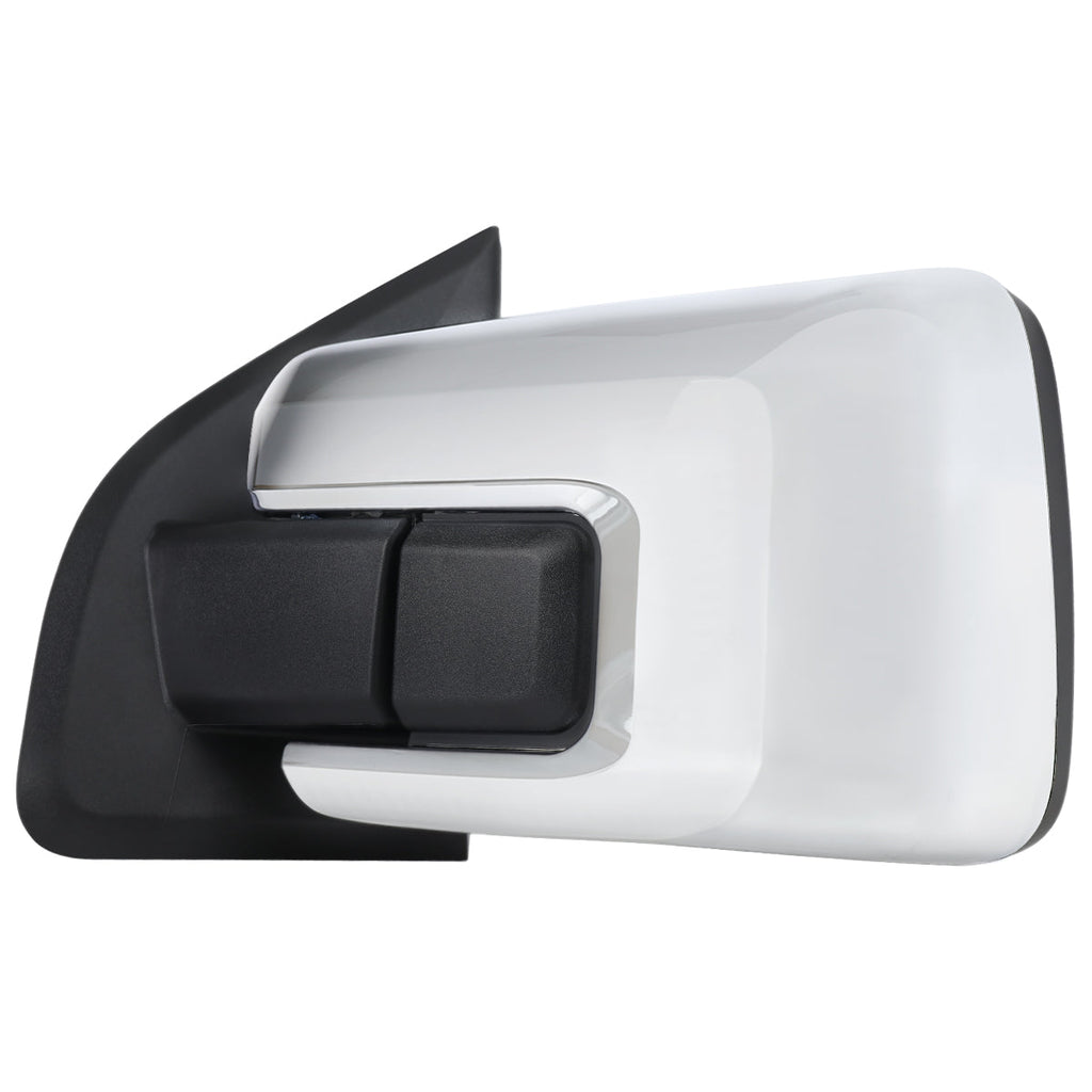 2021-2025 Ford F-150 Chrome Power Adjustable, Manual Fold & Heated Side Mirror - Driver Side Only