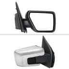2021-2025 Ford F-150 Chrome Power Adjustable, Manual Fold & Heated Side Mirror w/ t Temperature Sensor - Passenger Side Only