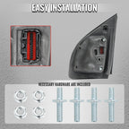 2021-2025 Ford F-150 Chrome Power Adjustable, Manual Fold & Heated Side Mirror w/ t Temperature Sensor - Passenger Side Only