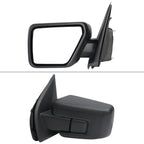 2021-2025 Ford F-150 Black Power Adjustable, Manual Fold & Heated Side Mirror - Driver Side Only