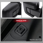 2021-2025 Ford F-150 Black Power Adjustable, Manual Fold & Heated Side Mirror w/ t Temperature Sensor - Passenger Side Only
